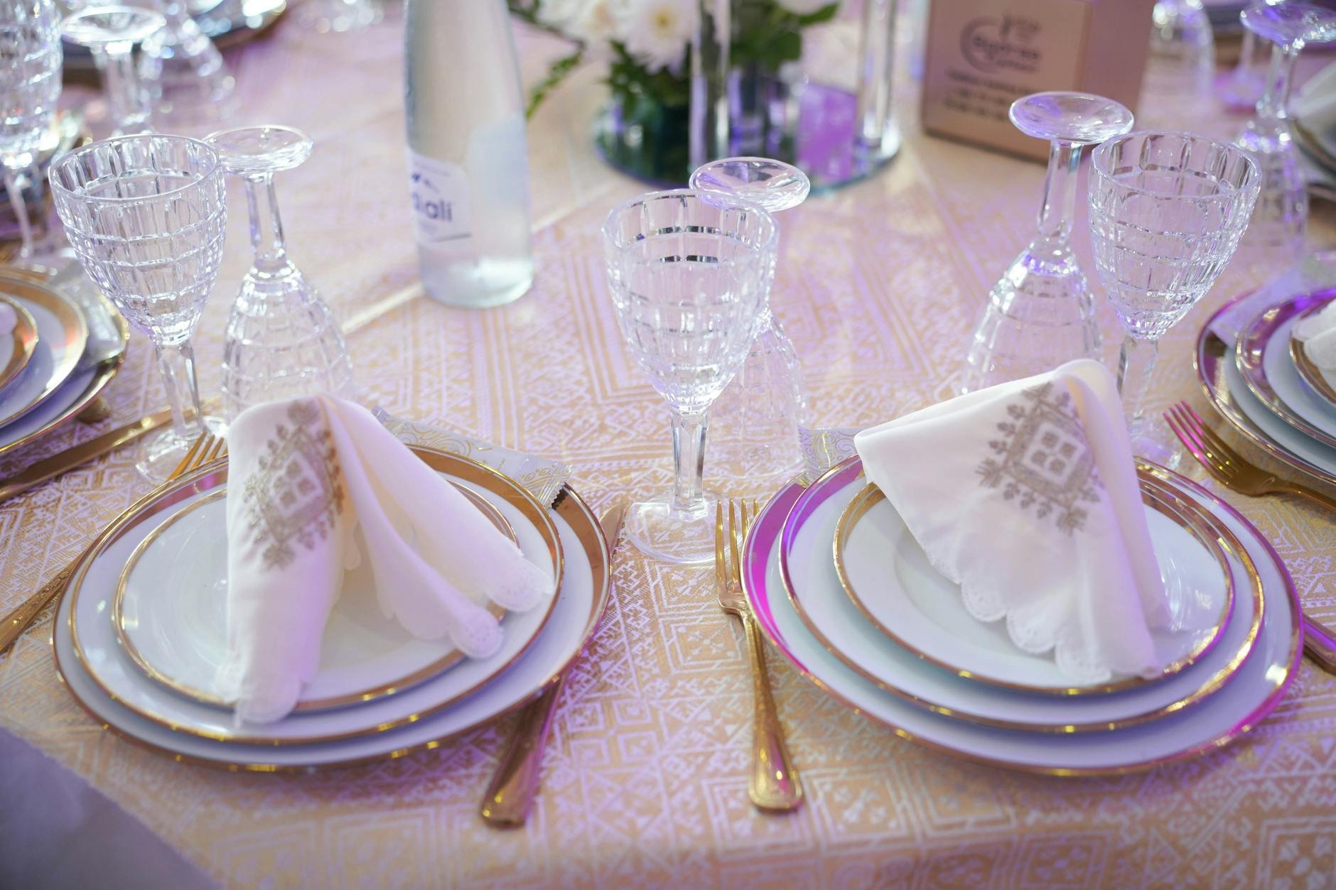 elegant table setting for formal dinner event